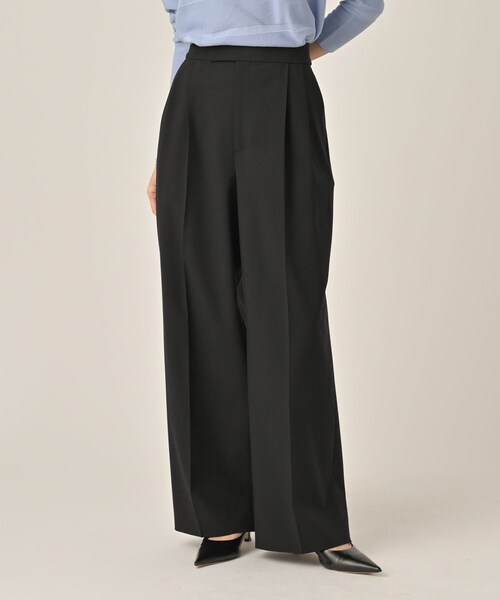 UNTITLED（アンタイトル）の「ベーシックツータックパンツ（その他パンツ・レディース・ライトグレー/ブラック・00/01/02/03/04/42/44/46/48/50）」の4枚目の写真