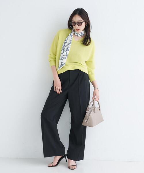 UNTITLED（アンタイトル）の「ベーシックツータックパンツ（その他パンツ・レディース・ライトグレー/ブラック・00/01/02/03/04/42/44/46/48/50）」の7枚目の写真