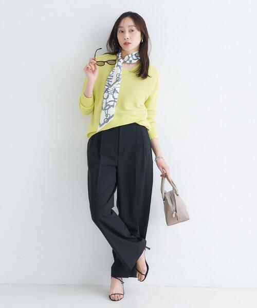 UNTITLED（アンタイトル）の「ベーシックツータックパンツ（その他パンツ・レディース・ライトグレー/ブラック・00/01/02/03/04/42/44/46/48/50）」の8枚目の写真