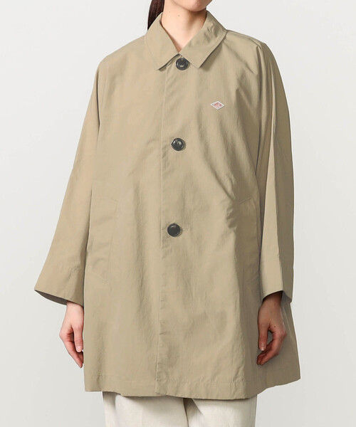 DANTON（ダントン）の「DANTON | ナイロンタッサー ドルマンスリーブコート WOMEN（ステンカラーコート・レディース・ベージュ/ネイビー・36）」の14枚目の写真