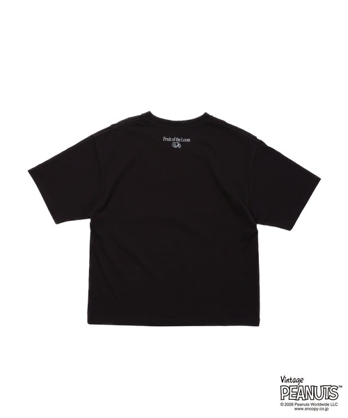 FRUIT OF THE LOOM(フルーツオブザルーム)の「【FRUIT OF THE LOOM】FTL x PEANUTS16/-OE 天竺T シャツ2 / ジョークールロゴ 半袖Tシャツ(Tシャツ/カットソー・メンズ・アイボリー/チャコールグレー・L/M/S)」の3枚目の写真