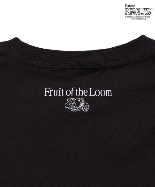 FRUIT OF THE LOOM(フルーツオブザルーム)の「【FRUIT OF THE LOOM】FTL x PEANUTS16/-OE 天竺T シャツ2 / ジョークールロゴ 半袖Tシャツ(Tシャツ/カットソー・メンズ・アイボリー/チャコールグレー・L/M/S)」の9枚目の写真