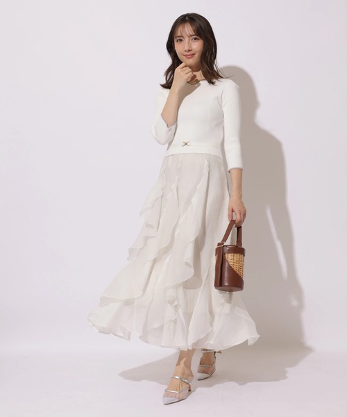 Apuweiser-riche（アプワイザーリッシェ）の「ペタルヘムドッキングワンピース（ワンピース・レディース・ホワイト/ブラック系その他2・2/1）」の7枚目の写真