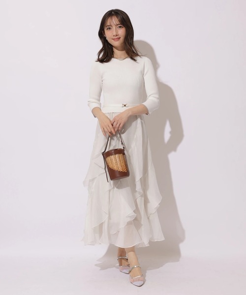 Apuweiser-riche（アプワイザーリッシェ）の「ペタルヘムドッキングワンピース（ワンピース・レディース・ホワイト/ブラック系その他2・2/1）」の8枚目の写真