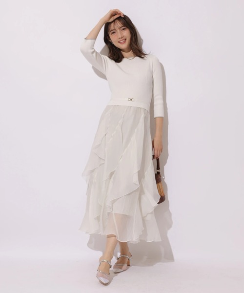 Apuweiser-riche（アプワイザーリッシェ）の「ペタルヘムドッキングワンピース（ワンピース・レディース・ホワイト/ブラック系その他2・2/1）」の9枚目の写真