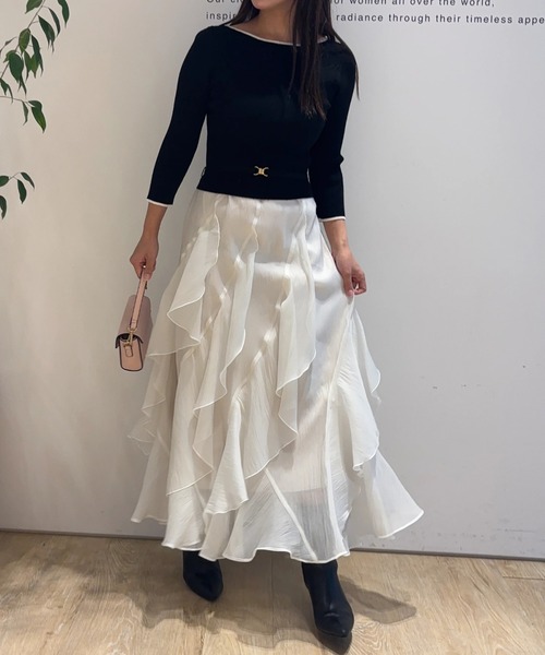 Apuweiser-riche（アプワイザーリッシェ）の「ペタルヘムドッキングワンピース（ワンピース・レディース・ホワイト/ブラック系その他2・2/1）」の21枚目の写真