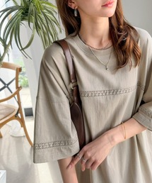 Java（ジャバ）の「《JaVaジャバ コラボ》一枚で決まる抜け感シルエット。ハシゴレースオーバーサイズロングワンピース（ワンピース）」