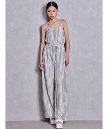 GYDA | SPARKLEサテンプリーツロンパース(つなぎ/オールインワン)