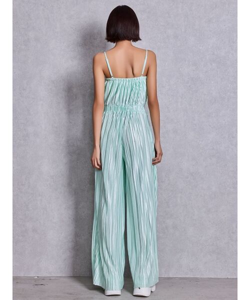 GYDA（ジェイダ）の「SPARKLEサテンプリーツロンパース（つなぎ/オールインワン・レディース・ブラック/ミント/その他1/グレー・SMALL/X-SMALL）」の8枚目の写真