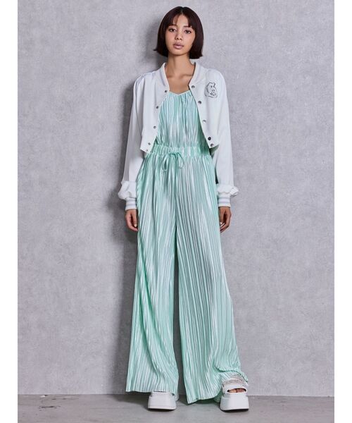 GYDA（ジェイダ）の「SPARKLEサテンプリーツロンパース（つなぎ/オールインワン・レディース・ブラック/ミント/その他1/グレー・SMALL/X-SMALL）」の15枚目の写真