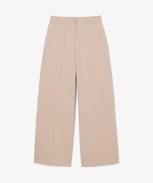 LACOSTE（ラコステ）の「ワイドレッグ スムーススウェットトラックパンツ / プリーツワイドパンツ（スウェットパンツ・レディース・ホワイト/ベージュ・40/38/34/36）」の6枚目の写真