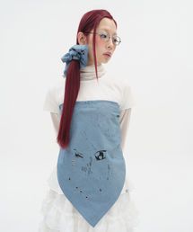 TYPESERVICE（タイプサービス）の「Oversized Eyelet Bandana [Blue]（バンダナ/スカーフ）」