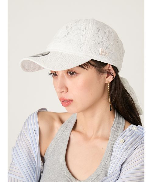 FRAY I.D（フレイアイディー）の「【FRAY I.D｜NEW ERA】9TWENTYバリエーションリボン付きキャップ（キャップ・レディース・ベージュ/ホワイト/ブルー・F）」の2枚目の写真