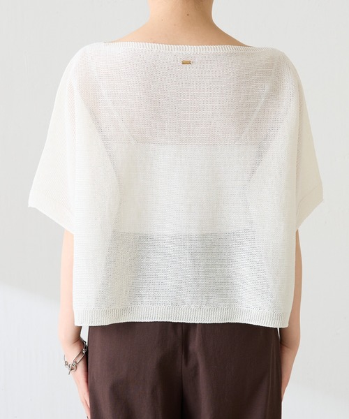 COLLAGE GALLARDAGALANTE（コラージュガリャルダガランテ）の「シャーリーカーンハーフスリーブニット（ニット/セーター・レディース・アイボリー/スカイブルー/ネイビー・FREE）」の11枚目の写真