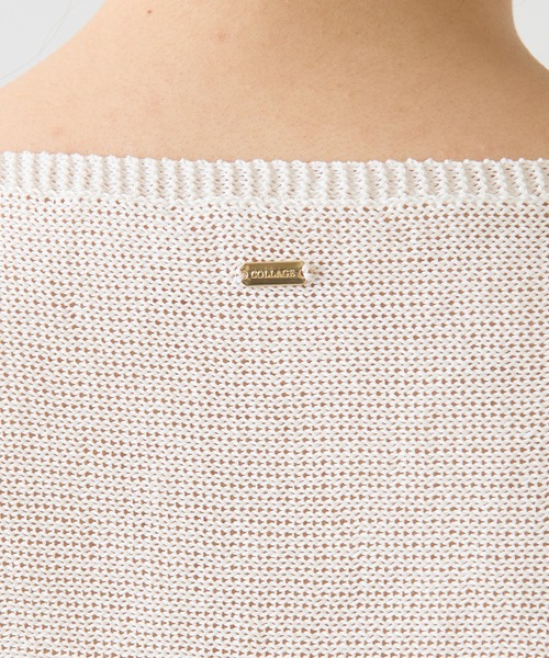 COLLAGE GALLARDAGALANTE（コラージュガリャルダガランテ）の「シャーリーカーンハーフスリーブニット（ニット/セーター・レディース・アイボリー/スカイブルー/ネイビー・FREE）」の12枚目の写真