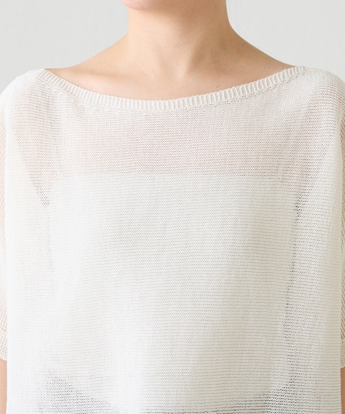 COLLAGE GALLARDAGALANTE（コラージュガリャルダガランテ）の「シャーリーカーンハーフスリーブニット（ニット/セーター・レディース・アイボリー/スカイブルー/ネイビー・FREE）」の13枚目の写真