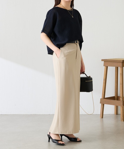 COLLAGE GALLARDAGALANTE（コラージュガリャルダガランテ）の「シャーリーカーンハーフスリーブニット（ニット/セーター・レディース・アイボリー/スカイブルー/ネイビー・FREE）」の17枚目の写真