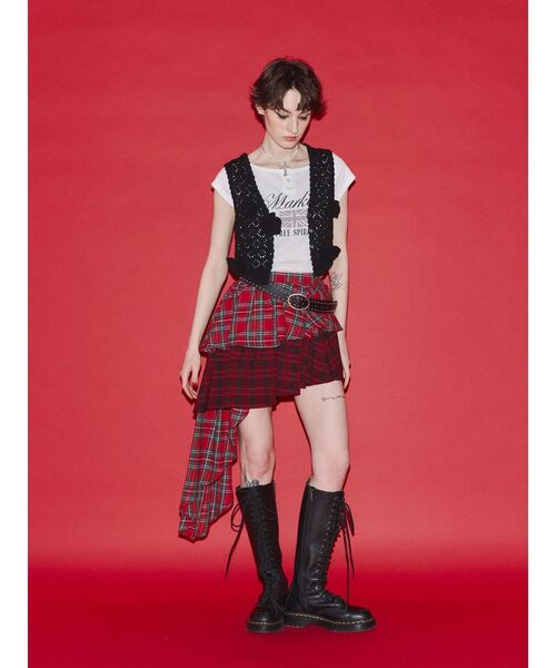 jouetie（ジュエティ）の「ローズモチーフニットジレ（その他トップス・レディース・ブラック/レッド・MEDIUM）」の11枚目の写真