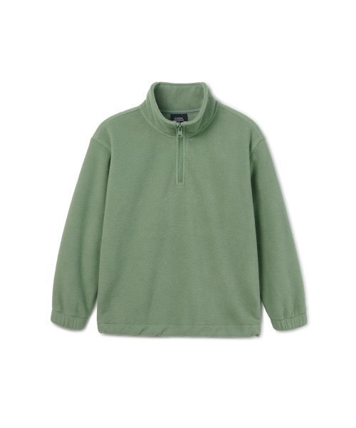 MUSINSA STANDARD KIDS（ムシンサスタンダードキッズ）の「オーバーサイズポーラフリースハーフジップ[セージグリーン]（その他トップス・レディース・その他・100/110/120/130/140/150/160）」の9枚目の写真