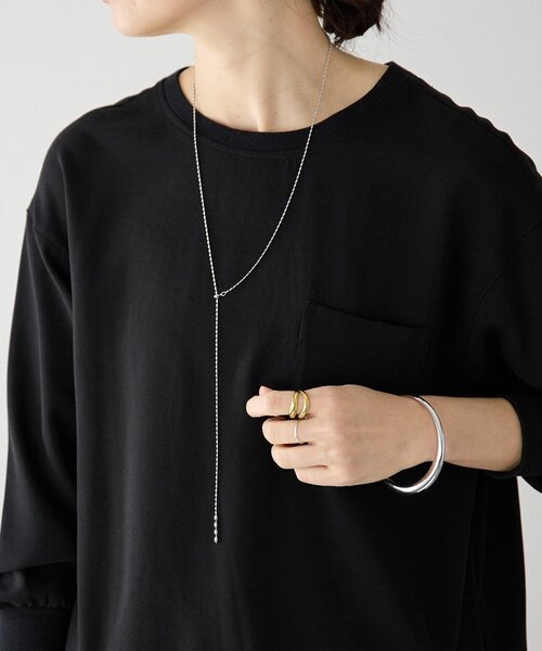 RIVE DROITE（リヴドロワ）の「予約【R.good（アールドットグッド）】ボールスライドラリエット（ネックレス・レディース・ゴールド/シルバー・FREE）」の2枚目の写真