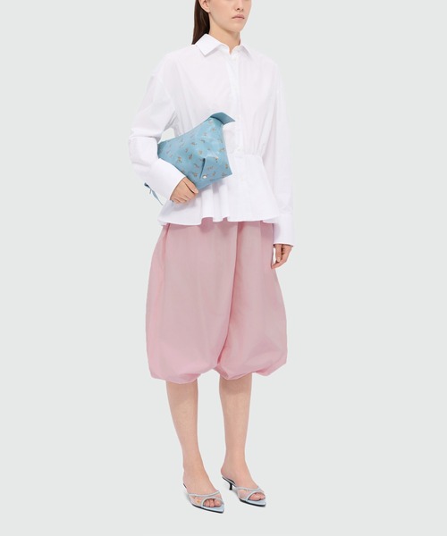 MSGM（エムエスジーエム）の「ジャガードロゴ タフタ バルーンパンツ（その他パンツ・レディース・ブラック/ピンク・40）」の5枚目の写真