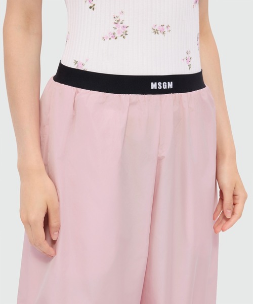 MSGM（エムエスジーエム）の「ジャガードロゴ タフタ バルーンパンツ（その他パンツ・レディース・ブラック/ピンク・40）」の6枚目の写真