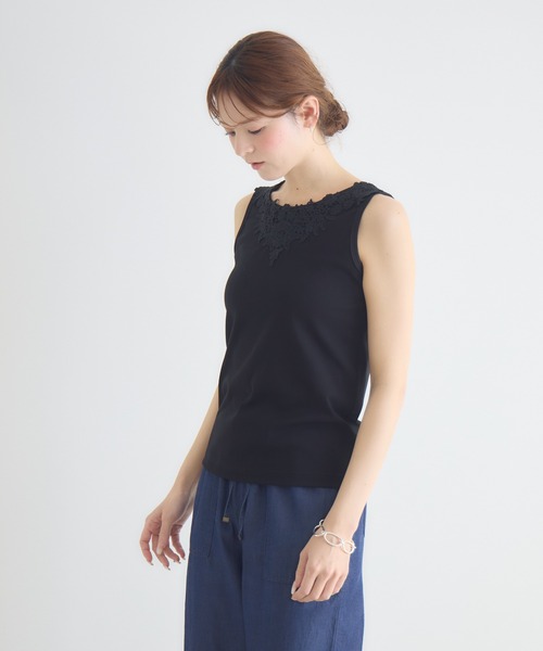 KATHARINE ROSS(キャサリンロス)の「【KATHARINE ROSS】2WAYレースタンクトップ(タンクトップ・レディース・オフホワイト/ブラック・MEDIUM)」の2枚目の写真