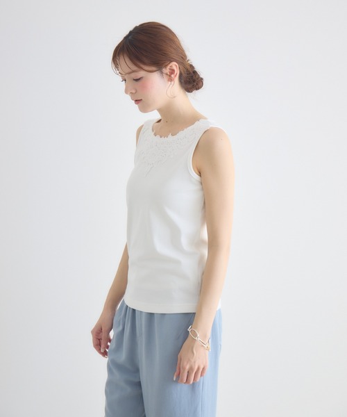 KATHARINE ROSS(キャサリンロス)の「【KATHARINE ROSS】2WAYレースタンクトップ(タンクトップ・レディース・オフホワイト/ブラック・MEDIUM)」の5枚目の写真