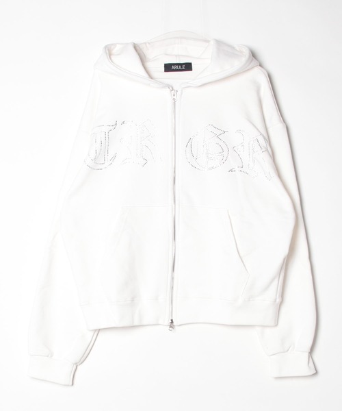 ARULE（アルール）の「A'GEM/9 × .kom 『ARULE/アルール』Graffiti Rhinestone Zip Hoodie/短丈グラフティラインストーン ZIP パーカー（パーカー・レディース・ブラック/ホワイト・FREE）」の12枚目の写真