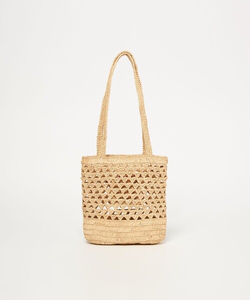 BEAUTY&YOUTH UNITED ARROWS(ビューティーアンドユースユナイテッドアローズ)の「【別注】<MIORA>ラフィア ロゴ トートバッグ(かごバッグ・レディース・ピンク/ダークブラウン/ナチュラル・FREE)」の17枚目の写真