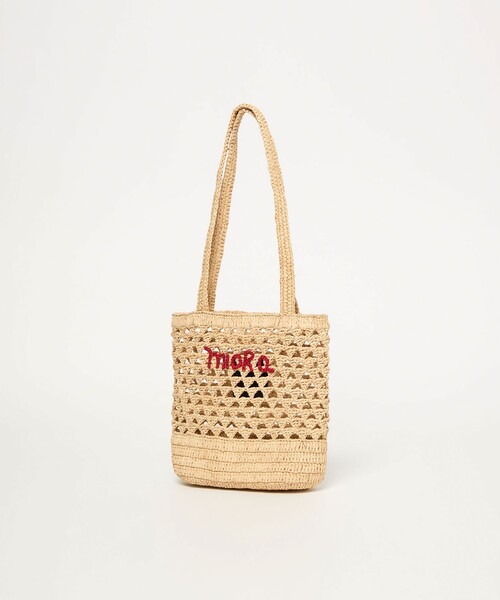 BEAUTY&YOUTH UNITED ARROWS(ビューティーアンドユースユナイテッドアローズ)の「【別注】<MIORA>ラフィア ロゴ トートバッグ(かごバッグ・レディース・ピンク/ダークブラウン/ナチュラル・FREE)」の18枚目の写真