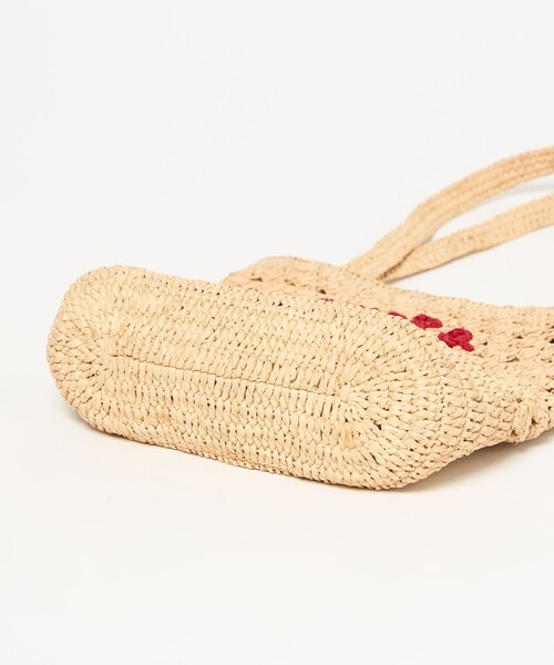 BEAUTY&YOUTH UNITED ARROWS(ビューティーアンドユースユナイテッドアローズ)の「【別注】<MIORA>ラフィア ロゴ トートバッグ(かごバッグ・レディース・ピンク/ダークブラウン/ナチュラル・FREE)」の20枚目の写真