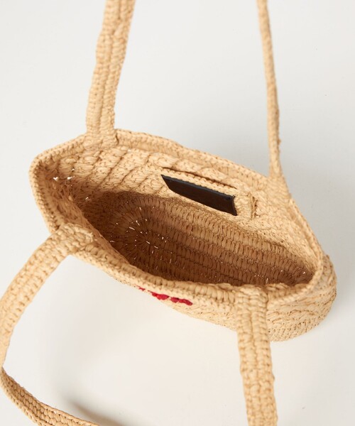 BEAUTY&YOUTH UNITED ARROWS(ビューティーアンドユースユナイテッドアローズ)の「【別注】<MIORA>ラフィア ロゴ トートバッグ(かごバッグ・レディース・ピンク/ダークブラウン/ナチュラル・FREE)」の21枚目の写真