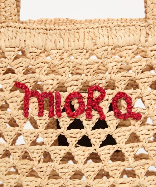 BEAUTY&YOUTH UNITED ARROWS(ビューティーアンドユースユナイテッドアローズ)の「【別注】<MIORA>ラフィア ロゴ トートバッグ(かごバッグ・レディース・ピンク/ダークブラウン/ナチュラル・FREE)」の22枚目の写真