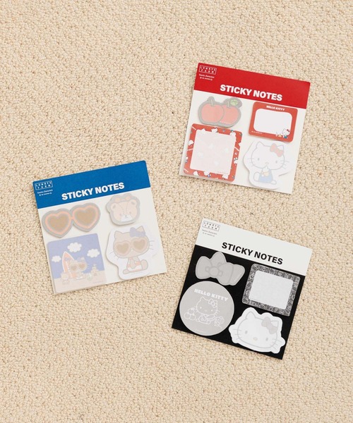Me%(ミィパーセント)の「【HELLO KITTY】付箋SET 652825(ステーショナリー・レディース・レッド/ゴールド/ブラック・FREE)」の4枚目の写真