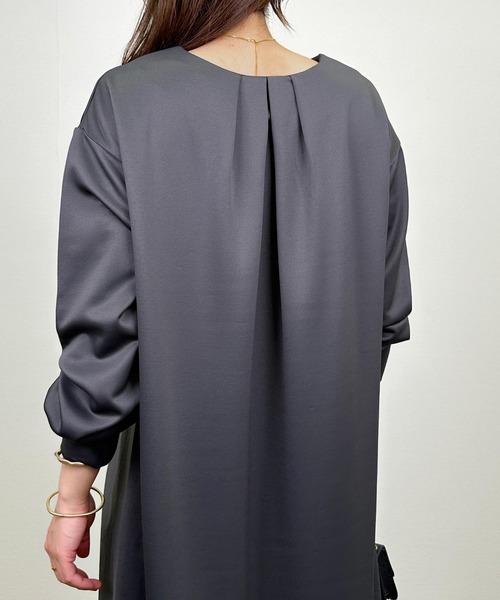PICCIN（ピッチン）の「切り替えコクーンワンピース（ワンピース・レディース・チャコールグレー/ブラック・M）」の19枚目の写真