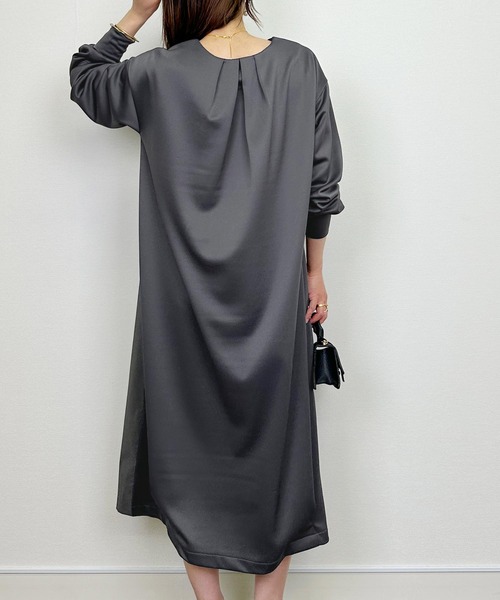PICCIN（ピッチン）の「切り替えコクーンワンピース（ワンピース・レディース・チャコールグレー/ブラック・M）」の16枚目の写真