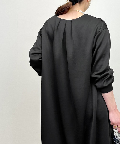 PICCIN（ピッチン）の「切り替えコクーンワンピース（ワンピース・レディース・チャコールグレー/ブラック・M）」の10枚目の写真