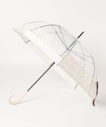 agnes b.（アニエスベー）の「【agnes b. (アニエスベー)】 ボーダー柄 ビニール雨傘 (長傘）（長傘）」