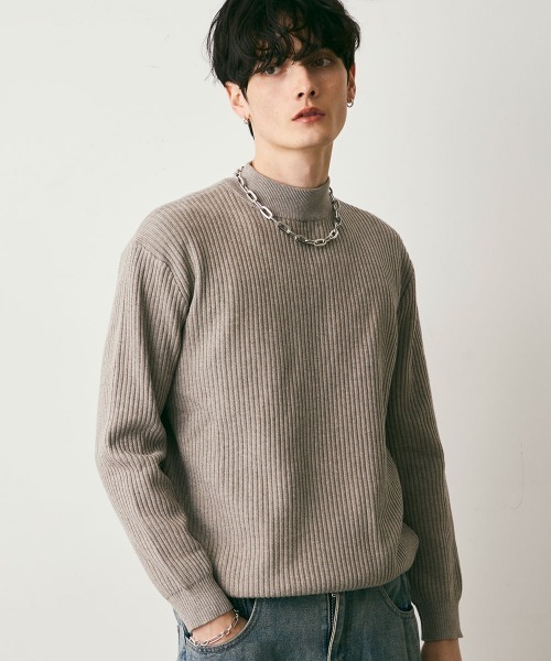 セール】Cropped Rib Knit Sweater / クロップド丈リブニットセーター