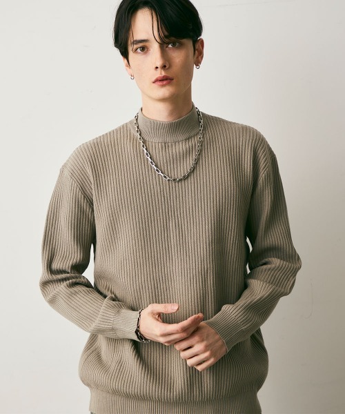Shoowtime(ショウタイム)の「Cropped Rib Knit Sweater / クロップド丈リブニットセーター(ニット/セーター・メンズ・グレー/チャコールグレー/ライトグレー/ダークブラウン・LARGE/MEDIUM/X-LARGE)」の15枚目の写真