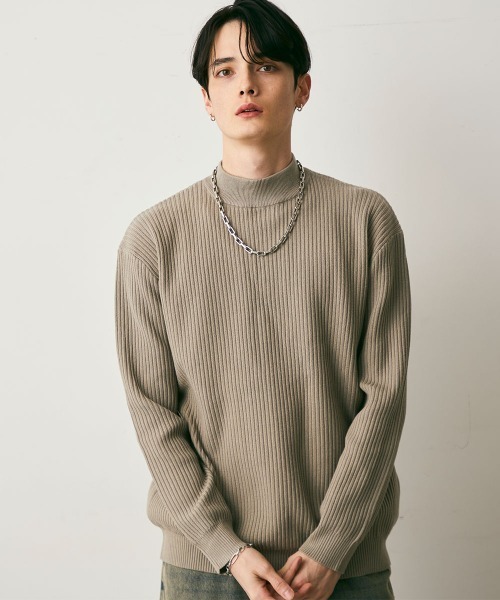 Shoowtime(ショウタイム)の「Cropped Rib Knit Sweater / クロップド丈リブニットセーター(ニット/セーター・メンズ・グレー/チャコールグレー/ライトグレー/ダークブラウン・LARGE/MEDIUM/X-LARGE)」の16枚目の写真