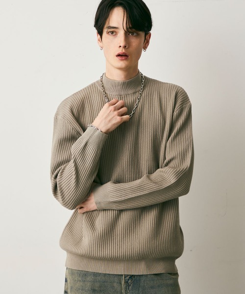 Shoowtime(ショウタイム)の「Cropped Rib Knit Sweater / クロップド丈リブニットセーター(ニット/セーター・メンズ・グレー/チャコールグレー/ライトグレー/ダークブラウン・LARGE/MEDIUM/X-LARGE)」の17枚目の写真