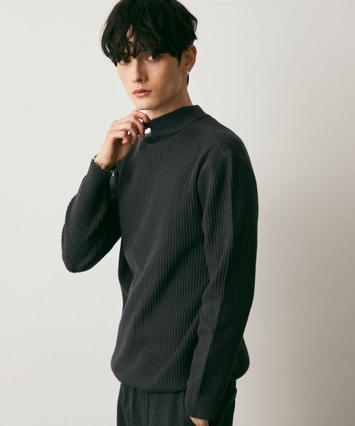 Shoowtime(ショウタイム)の「Cropped Rib Knit Sweater / クロップド丈リブニットセーター(ニット/セーター・メンズ・グレー/チャコールグレー/ライトグレー/ダークブラウン・LARGE/MEDIUM/X-LARGE)」の18枚目の写真