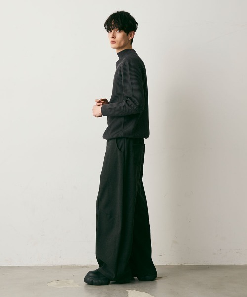 Shoowtime(ショウタイム)の「Cropped Rib Knit Sweater / クロップド丈リブニットセーター(ニット/セーター・メンズ・グレー/チャコールグレー/ライトグレー/ダークブラウン・LARGE/MEDIUM/X-LARGE)」の12枚目の写真