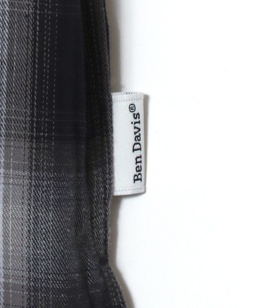BEN DAVIS（ベンデイビス）の「BEN DAVIS/ベンデイビス DRIVE EMB PLAID OC SS SHIRT/オーバーサイズ チェック バックプリント刺繍 オープンカラー 半袖シャツ/レディース メンズ（シャツ/ブラウス・メンズ・ブラウン/ブラック/オレンジ・XL/L/M）」の22枚目の写真