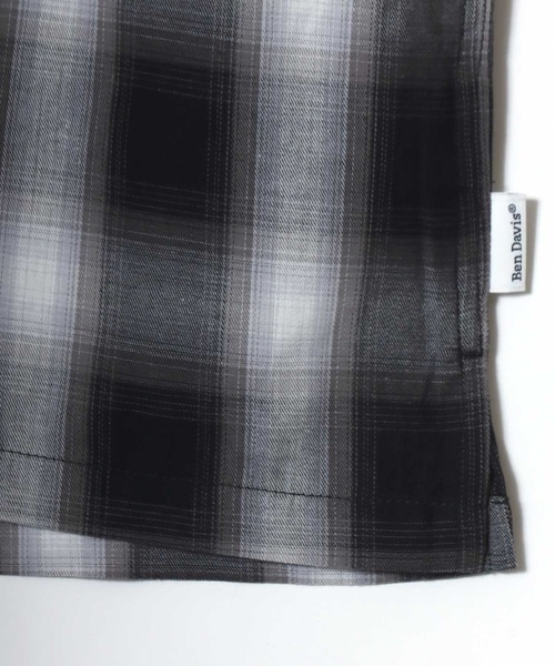 BEN DAVIS（ベンデイビス）の「BEN DAVIS/ベンデイビス DRIVE EMB PLAID OC SS SHIRT/オーバーサイズ チェック バックプリント刺繍 オープンカラー 半袖シャツ/レディース メンズ（シャツ/ブラウス・メンズ・ブラウン/ブラック/オレンジ・XL/L/M）」の21枚目の写真