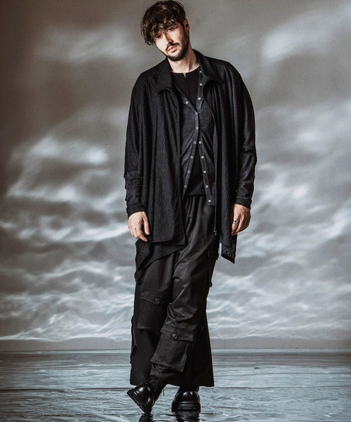 NO ID.（ノーアイディ）の「【NO ID.】Drawstrings High Collar Poncho / ドローストリングスハイカラーポンチョ（ポンチョ・メンズ・ホワイト/ブラック/グレー・ONE SIZE）」の4枚目の写真