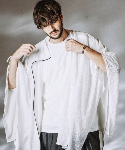 NO ID.（ノーアイディ）の「【NO ID.】Drawstrings High Collar Poncho / ドローストリングスハイカラーポンチョ（ポンチョ・メンズ・ホワイト/ブラック/グレー・ONE SIZE）」の17枚目の写真