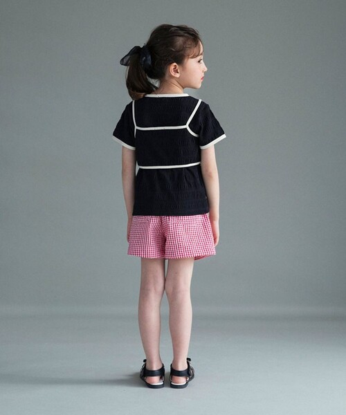 BRANSHES（ブランシェス）の「【WEB限定】2WAYギンガムチェックパンツ（その他パンツ・キッズ・ブラック/レッド・130/120/110/100/150/140）」の9枚目の写真